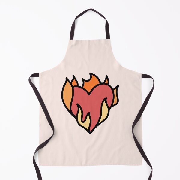 Item preview, cute fire heart, heart on fire, emoji designed and sold by folklorewhisper.