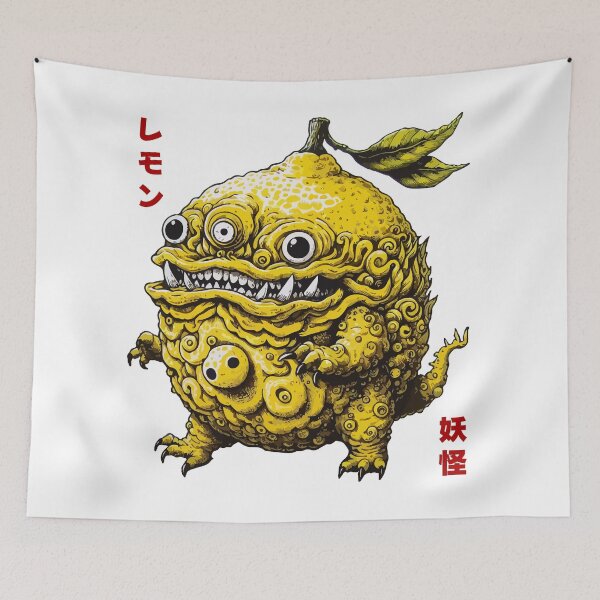 Item preview, Three-Eyed Sour Lemon Fruit Yokai Design designed and sold by Yokai-Infinity.