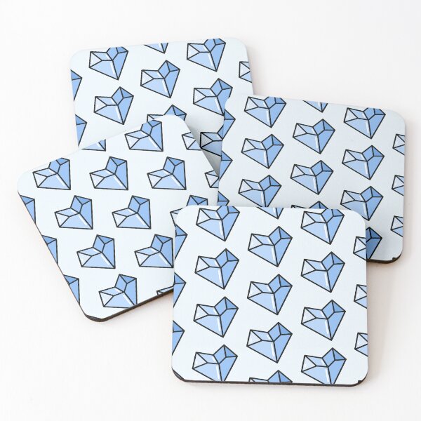 Item preview, blue heart, cute geometric heart, emoji  (Matte Edition) designed and sold by folklorewhisper.