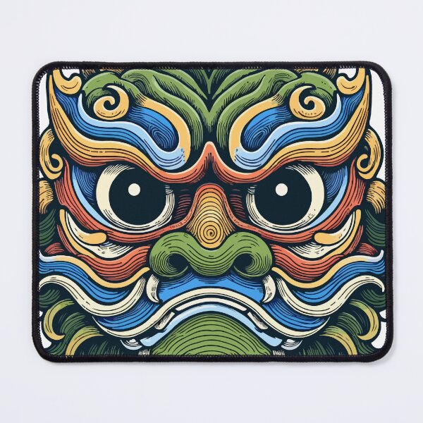 Item preview, Yokai Festival Masks, Komainu Guardians, Japanese Mythical Lion Dogs designed and sold by Yokai-Infinity.