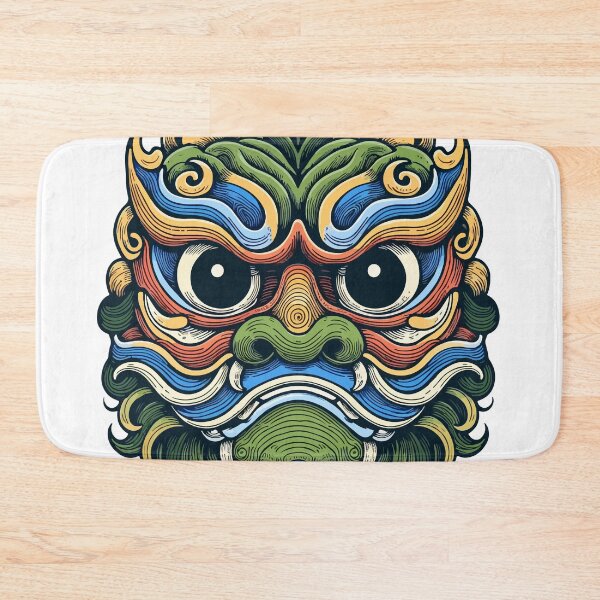 Item preview, Yokai Festival Masks, Komainu Guardians, Japanese Mythical Lion Dogs designed and sold by Yokai-Infinity.