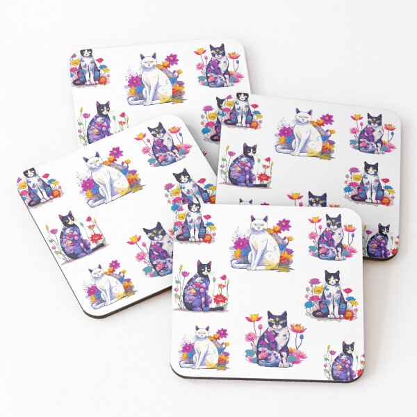 Item preview, Lotus Dreams: Cat in Colorful Bloom Pattern 1 designed and sold by Tom-Johnson.