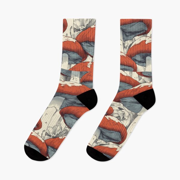 Item preview, Mycology, Mushroom illustration. Red & White Fungi design. designed and sold by Shoot-The-Moon.