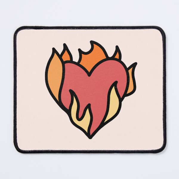 Item preview, cute fire heart, heart on fire, emoji (Matte Edition) designed and sold by folklorewhisper.