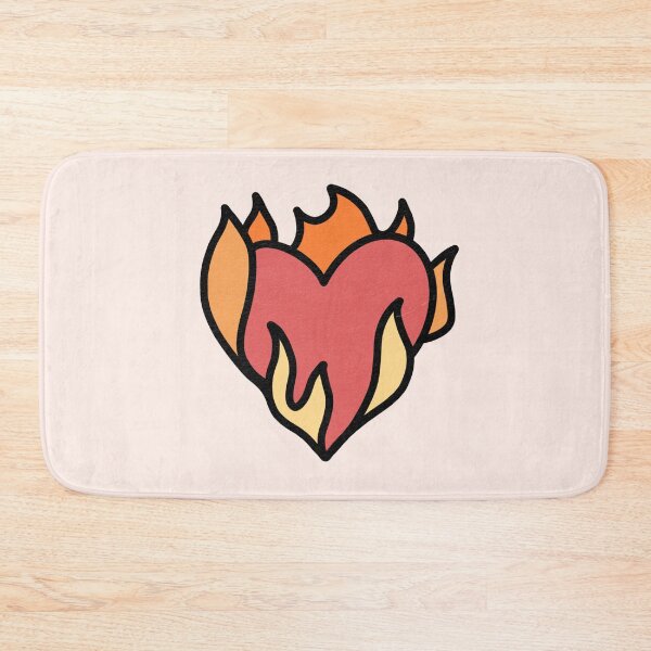 Item preview, cute fire heart, heart on fire, emoji (Matte Edition) designed and sold by folklorewhisper.