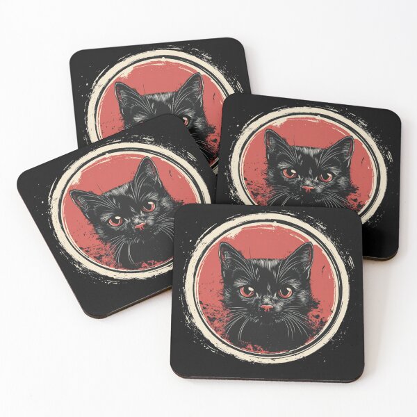 Item preview, Mystic Black Cat with Fiery Eyes designed and sold by MOONE FLOWER.