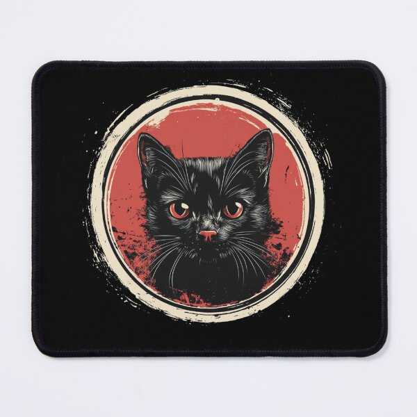 Item preview, Mystic Black Cat with Fiery Eyes designed and sold by MOONE FLOWER.