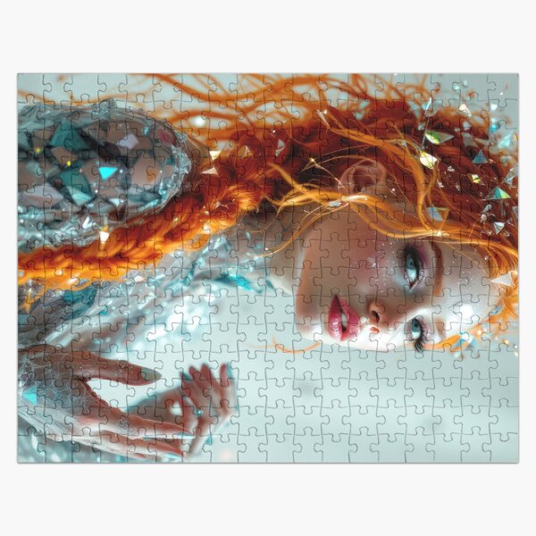 Item preview, Shattered Glass Muse – Rote Haare und glitzernder Staub designed and sold by WickedFairySt.