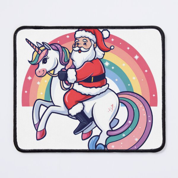 Item preview, Santa Riding a Unicorn Christmas Sticker designed and sold by lubushop1.