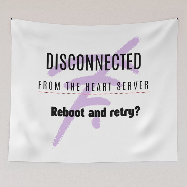 Item preview, Disconnected From The Heart Server A Reflection In Black White And Purple designed and sold by SplashTastic.