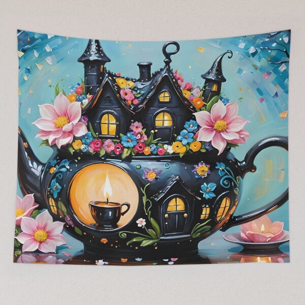 Item preview, Fairy Teapot Black designed and sold by MoonBunniie.