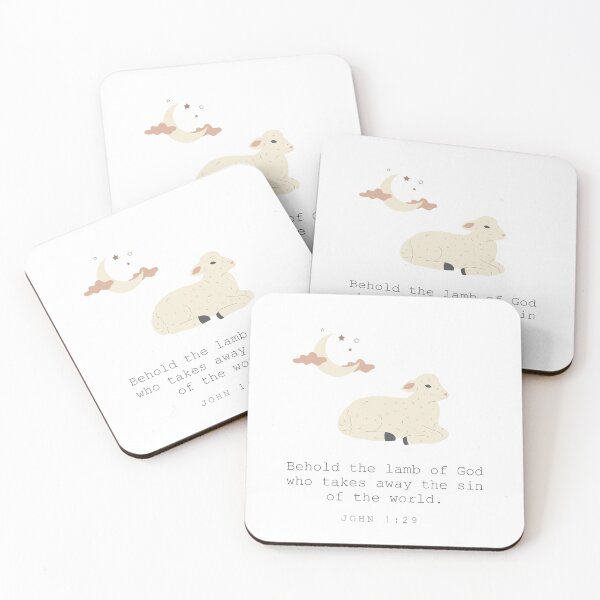 Item preview, Behold The Lamb John 1:29 | Lamb Of God | Stars | Christmas Gift For Christian Friends | Cute Christian Gift, Half Moon, Lamb, white designed and sold by InHisImageGifts.