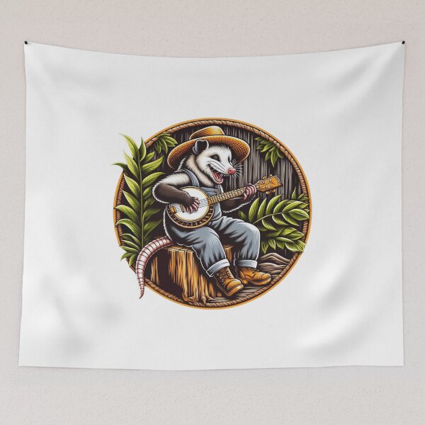 Item preview, Funny Opossum Playing Banjo Shirt. designed and sold by zingbing.