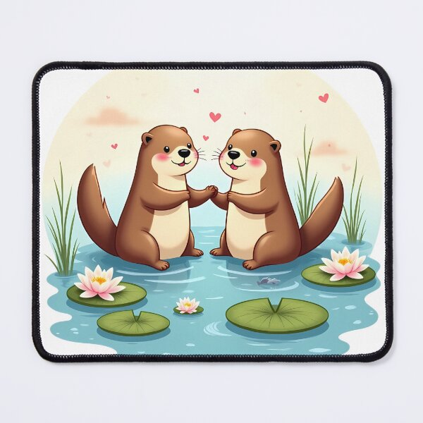 Item preview, Otters Holding Hands Poster designed and sold by rizqy.