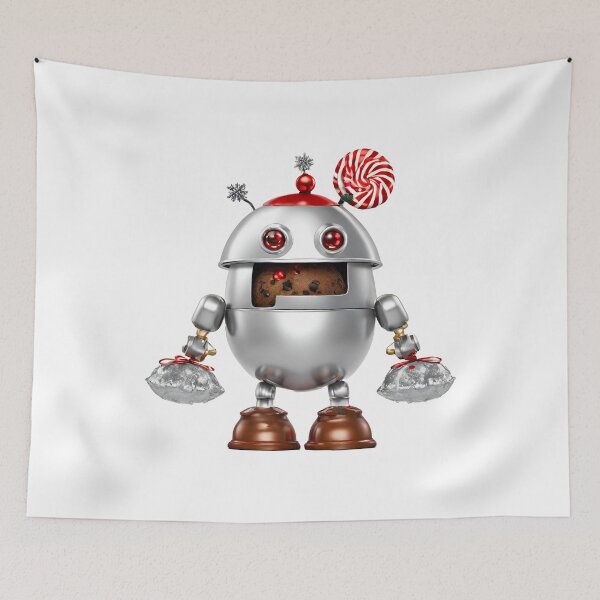 Item preview, Metallic Robot Serving Holiday Treat 5 designed and sold by Tom-Johnson.