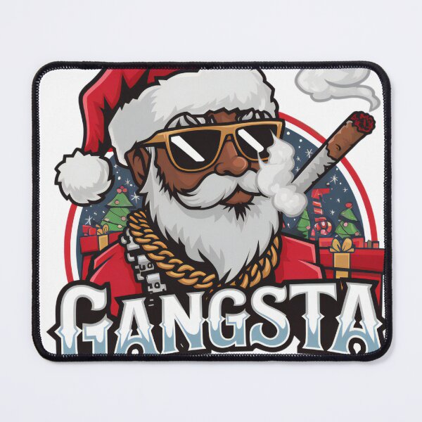 Item preview, Gangsta Wrapper Santa Christmas Art designed and sold by AIARTIST1.