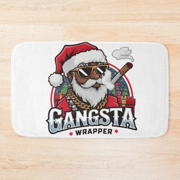 Item preview, Gangsta Wrapper Santa Christmas Art designed and sold by AIARTIST1.