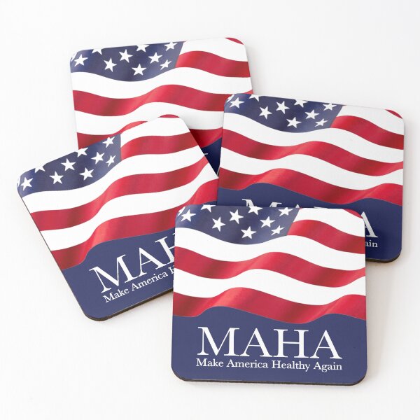 Artikelvorschau, MAHA Make America Healthy Again Patriotische rot-weiß-blaue USA-Flagge entworfen und verkauft von ForestBabies.