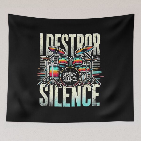 Item preview, I Destroy Silence Drums designed and sold by SztylishDesigns.