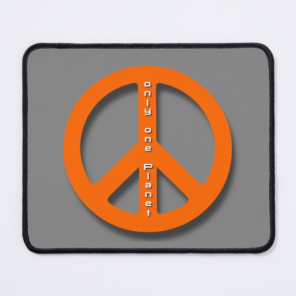 Item preview, Peace Symbol Orange Love Lettering Only One Planet Collection designed and sold by UnnecessaryLuck.