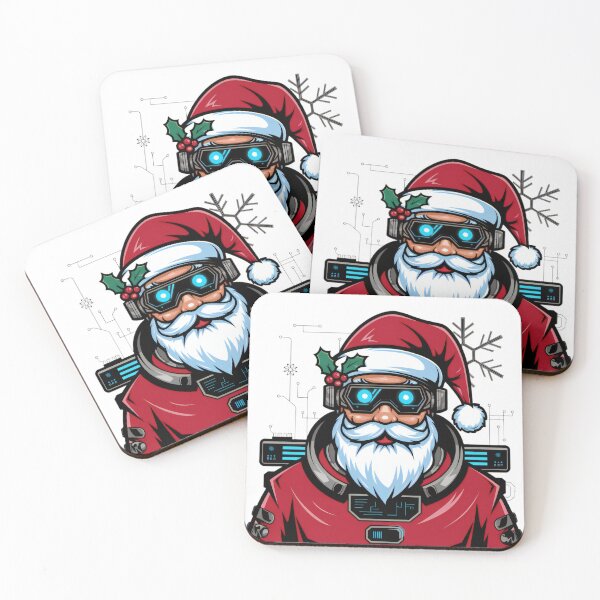 Item preview, Tech-Savvy Cyber Santa Christmas Illustration designed and sold by AIARTIST1.