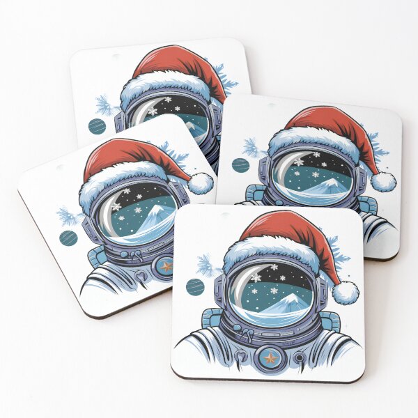Item preview, Astronaut Santa Christmas Sticker designed and sold by lubushop1.