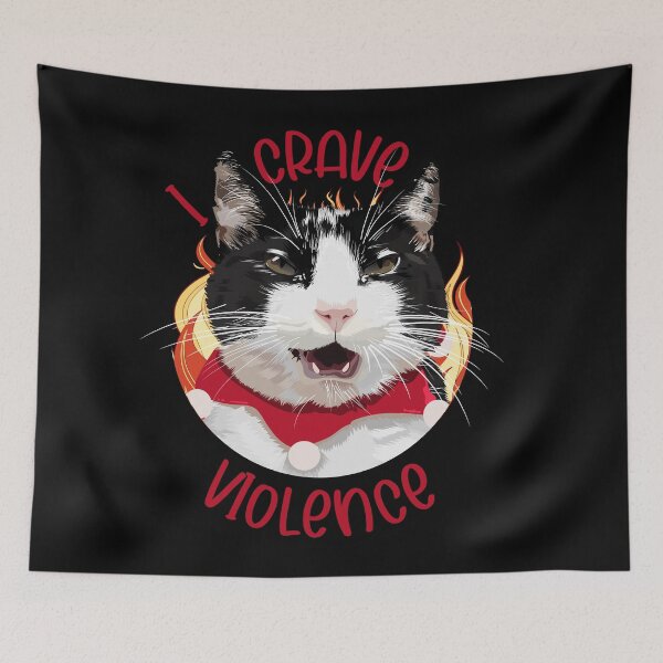 Item preview, I crave Violence with a cat face designed and sold by hateeyes.