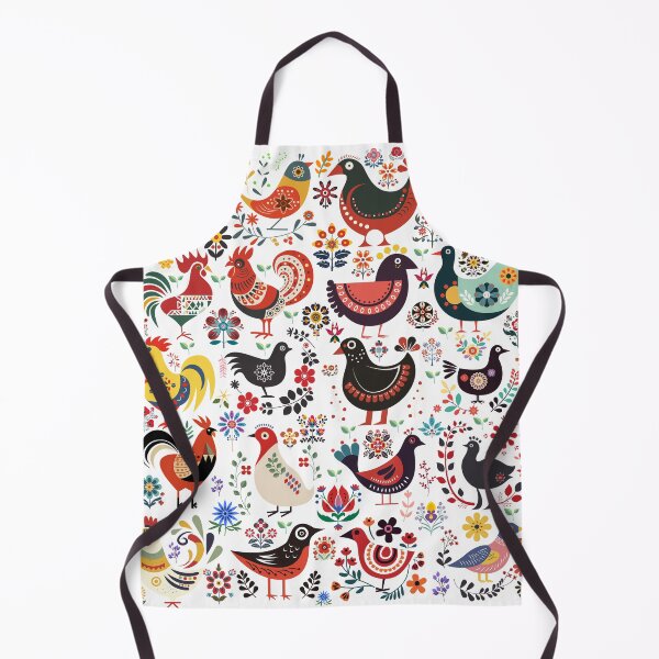 Item preview, roosters and flowers designed and sold by dulceguavashop.