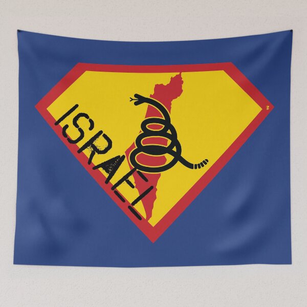 Item preview, ISRAEL Spell Out - Freedom Is The Superpower - Modern Gadsden Snake Flag - Dont Tread On Me SUPERHERO design designed and sold by pelagio.