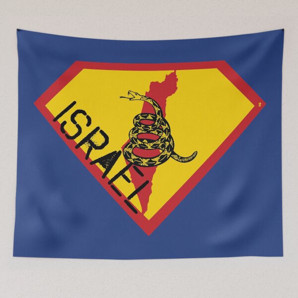 Item preview, ISRAEL Spell Out - Freedom Is The Superpower - Gadsden Snake Flag - Dont Tread On Me SUPERHERO design designed and sold by pelagio.
