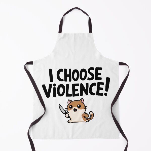Item preview, I Choose Violence! Cute Funny Cat With Knife designed and sold by PMCreative.