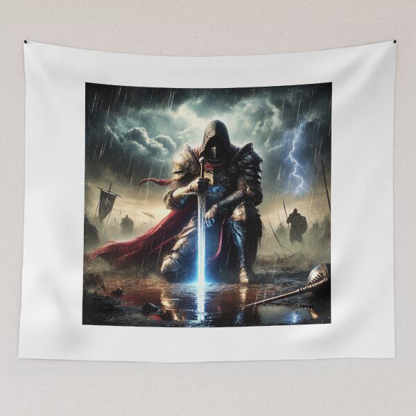 Item preview, Knight's Valor Amidst the Storm designed and sold by NiceArtsPlace.