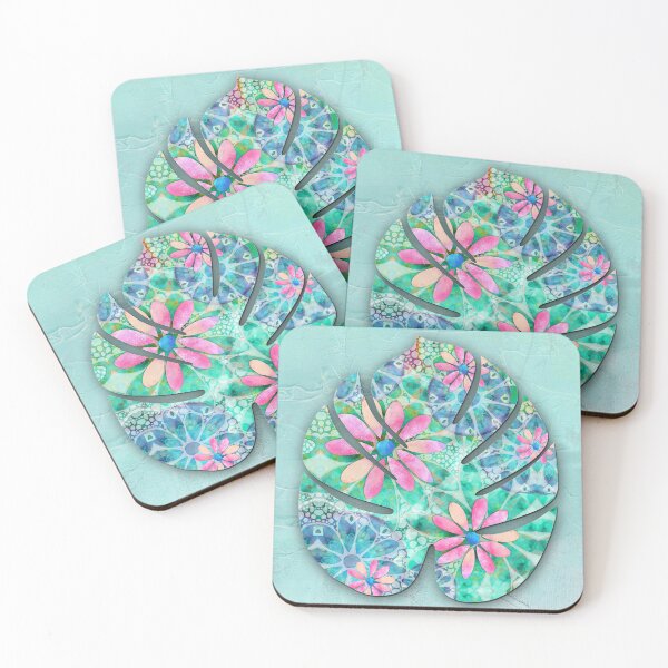 Item preview, Dancing Daisies Palm Leaf Fresh Color Art 2 designed and sold by Sharon Cummings Art.