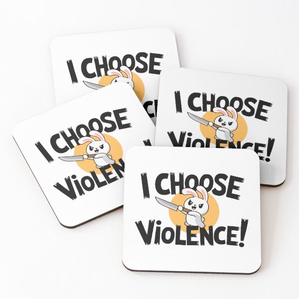 Item preview, I Choose Violence! Cute Funny Bunny With Knife designed and sold by PMCreative.