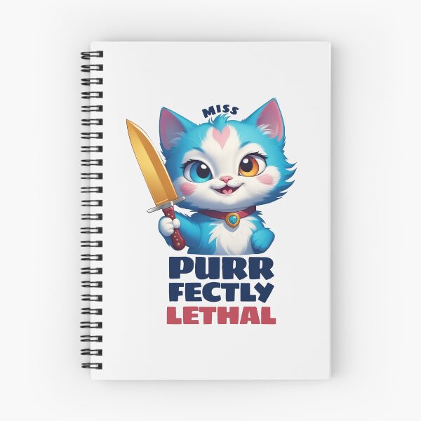 Item preview, Miss Purrfectly Lethal - Cute cat Pun designed and sold by Visual Stimulus.