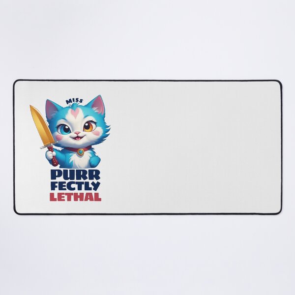 Item preview, Miss Purrfectly Lethal - Cute cat Pun designed and sold by Visual Stimulus.