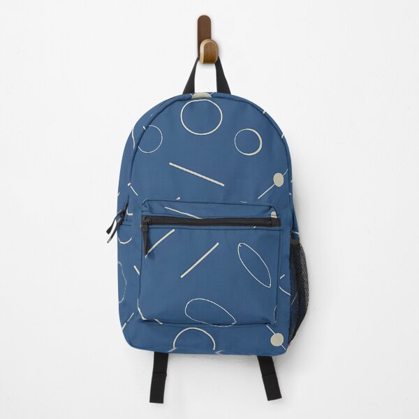 Item preview, Navy blue pattern with white lines and dots designed and sold by Haji Kamora.