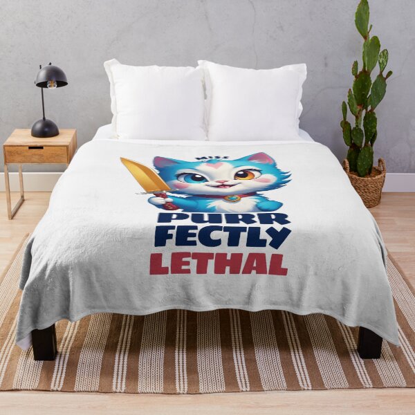 Item preview, Miss Purrfectly Lethal - Cute cat Pun designed and sold by Visual Stimulus.