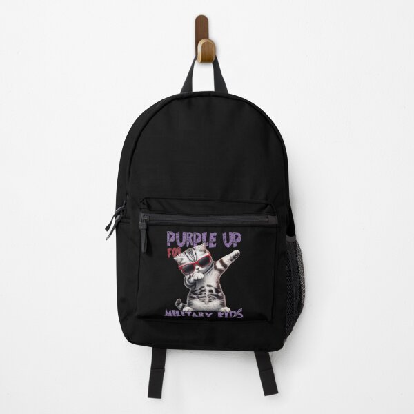 Item preview, Purple Up For Military Kids Month Of The Military Child Cool Dabbing Cat Wearing Red Sunglasses designed and sold by Smix Pixels.