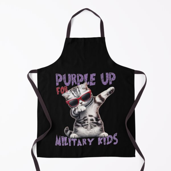Item preview, Purple Up For Military Kids Month Of The Military Child Cool Dabbing Cat Wearing Red Sunglasses designed and sold by Smix Pixels.