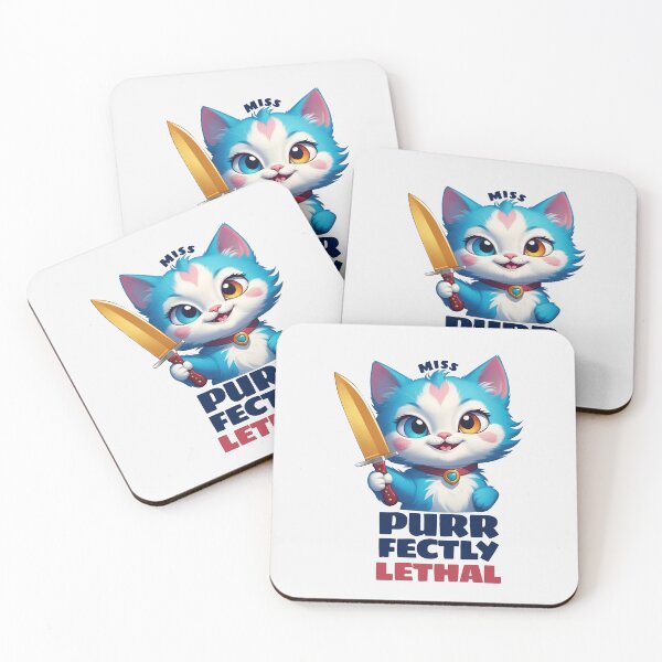 Item preview, Miss Purrfectly Lethal - Cute cat Pun designed and sold by Visual Stimulus.