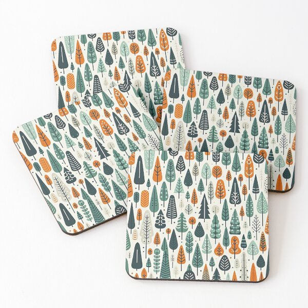 Item preview, Whimsical tree patterns designed and sold by Haji  Kamora.
