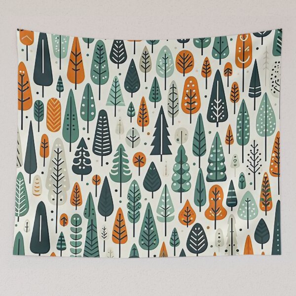 Item preview, Whimsical tree patterns designed and sold by Haji  Kamora.