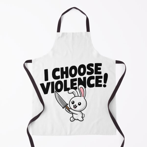 Item preview, I Choose Violence! Cute Bunny With Knife designed and sold by PMCreative.
