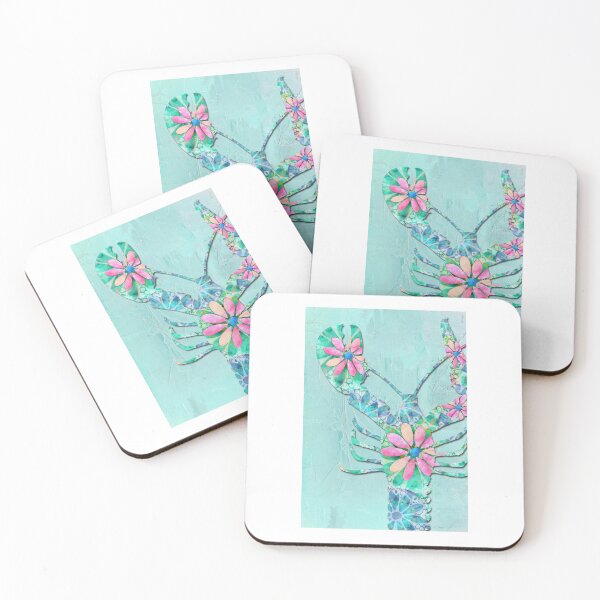 Item preview, Dancing Daisies Lobster Beach Art 2 On Light Blue designed and sold by Sharon Cummings Art.