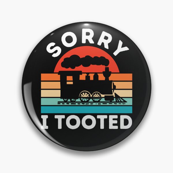 Item preview, Sorry I Tooted Vintage Train Locomotive Retro Sunset  designed and sold by WildPalette-Art.