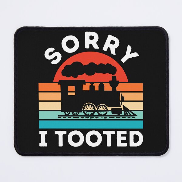 Item preview, Sorry I Tooted Vintage Train Locomotive Retro Sunset  designed and sold by WildPalette-Art.