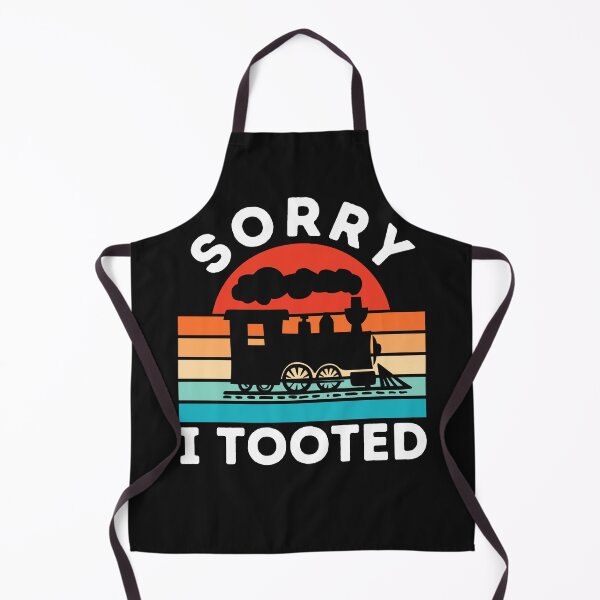 Item preview, Sorry I Tooted Vintage Train Locomotive Retro Sunset designed and sold by WildPalette-Art.