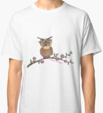 Colorful Owl Print Classic T-Shirt