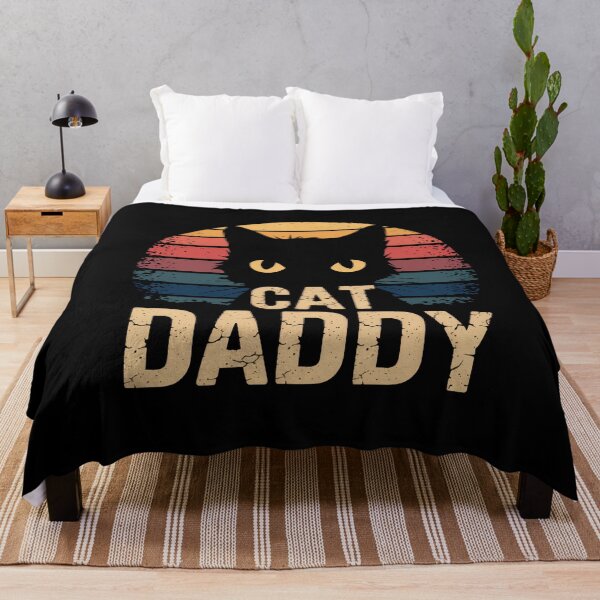Item preview, Cat Daddy Retro Sunset Black Cat Yellow Eyes Vintage designed and sold by Hananiah Merch.
